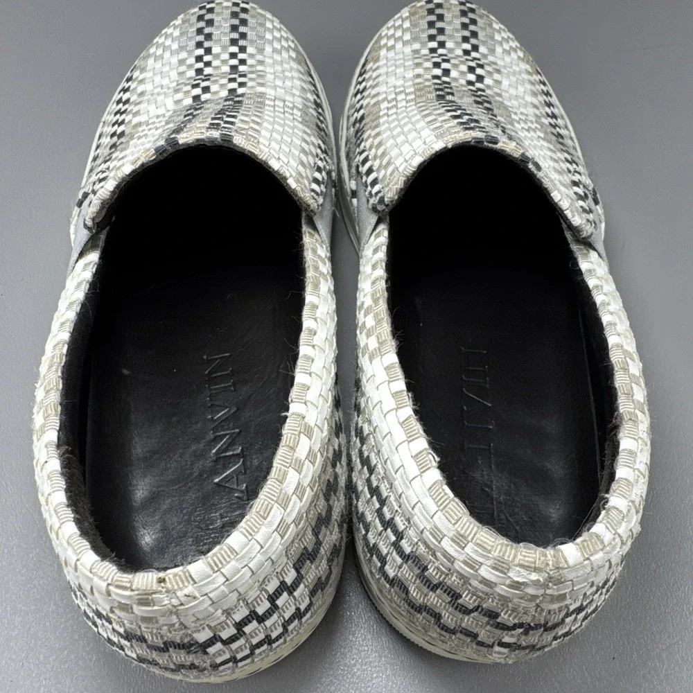 Lanvin Woven Slip On Shoes Mens Size 8 Casual Comfort Loafer‎ Beach Minimalist